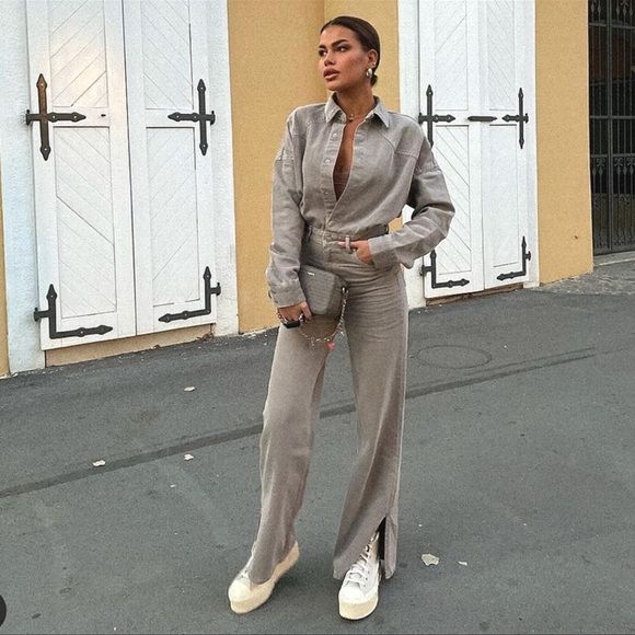 Zara blogger tan TRF LONG DENIM - Picture 6 of 15